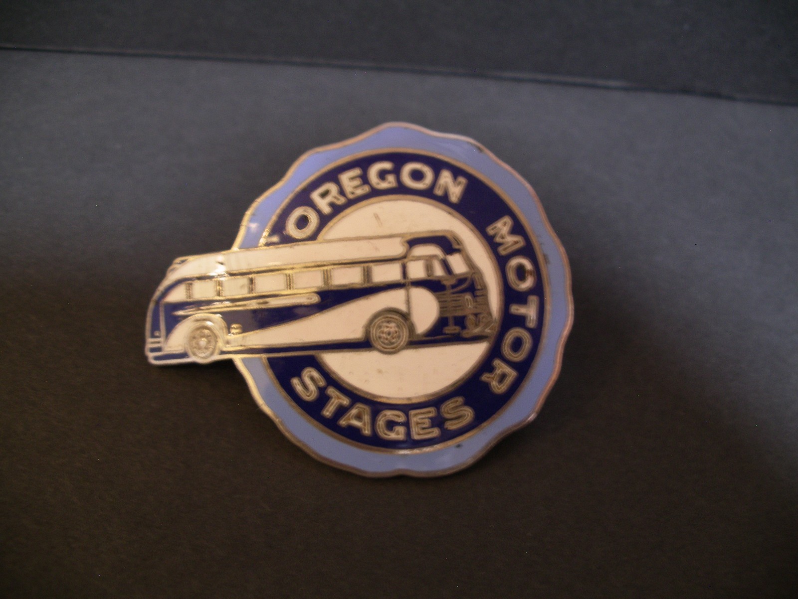 Oregon Motor Stages Hat Badge Bus Lines