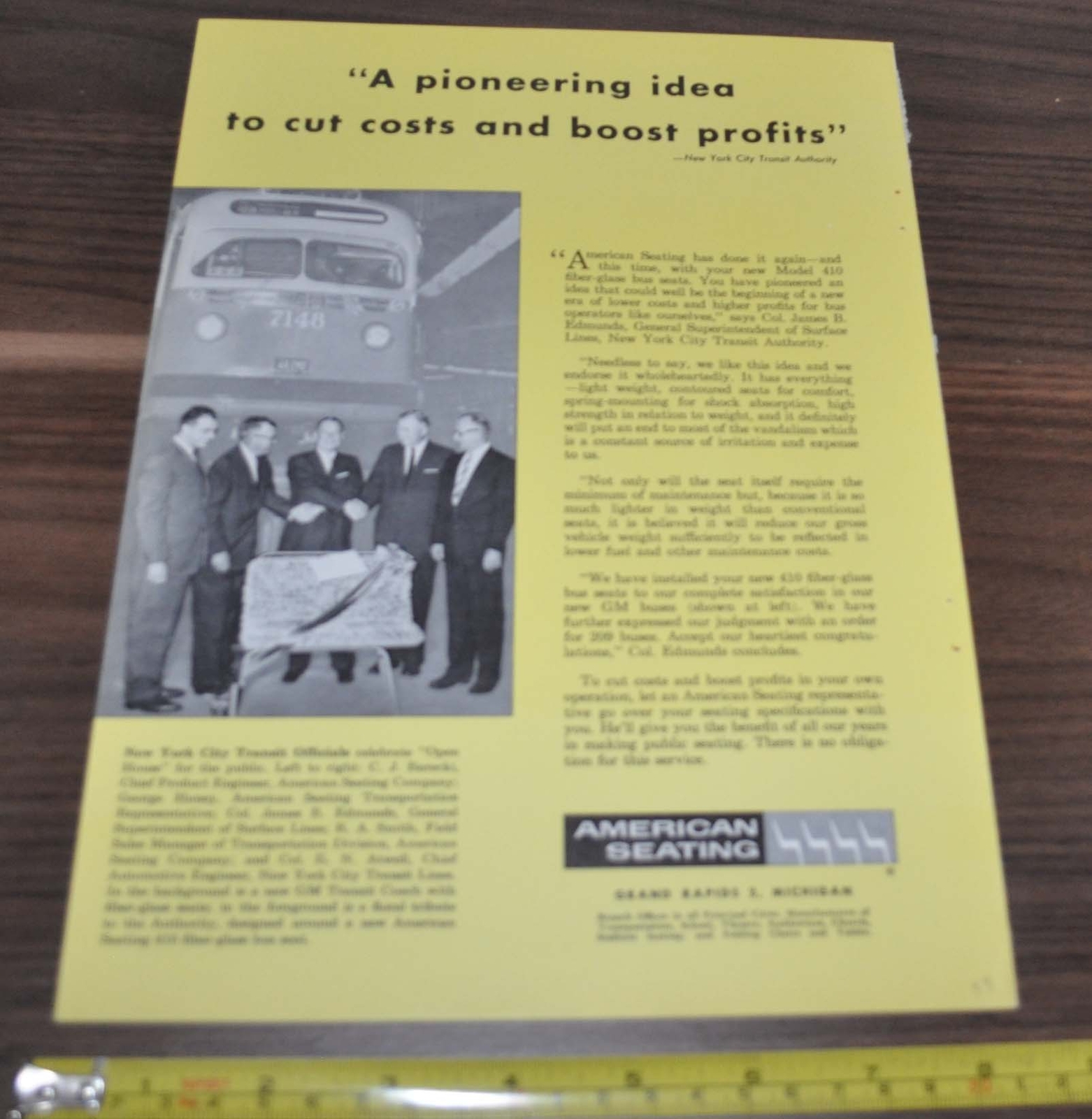 1958 GM Bus American Seating New York City Transit Authority