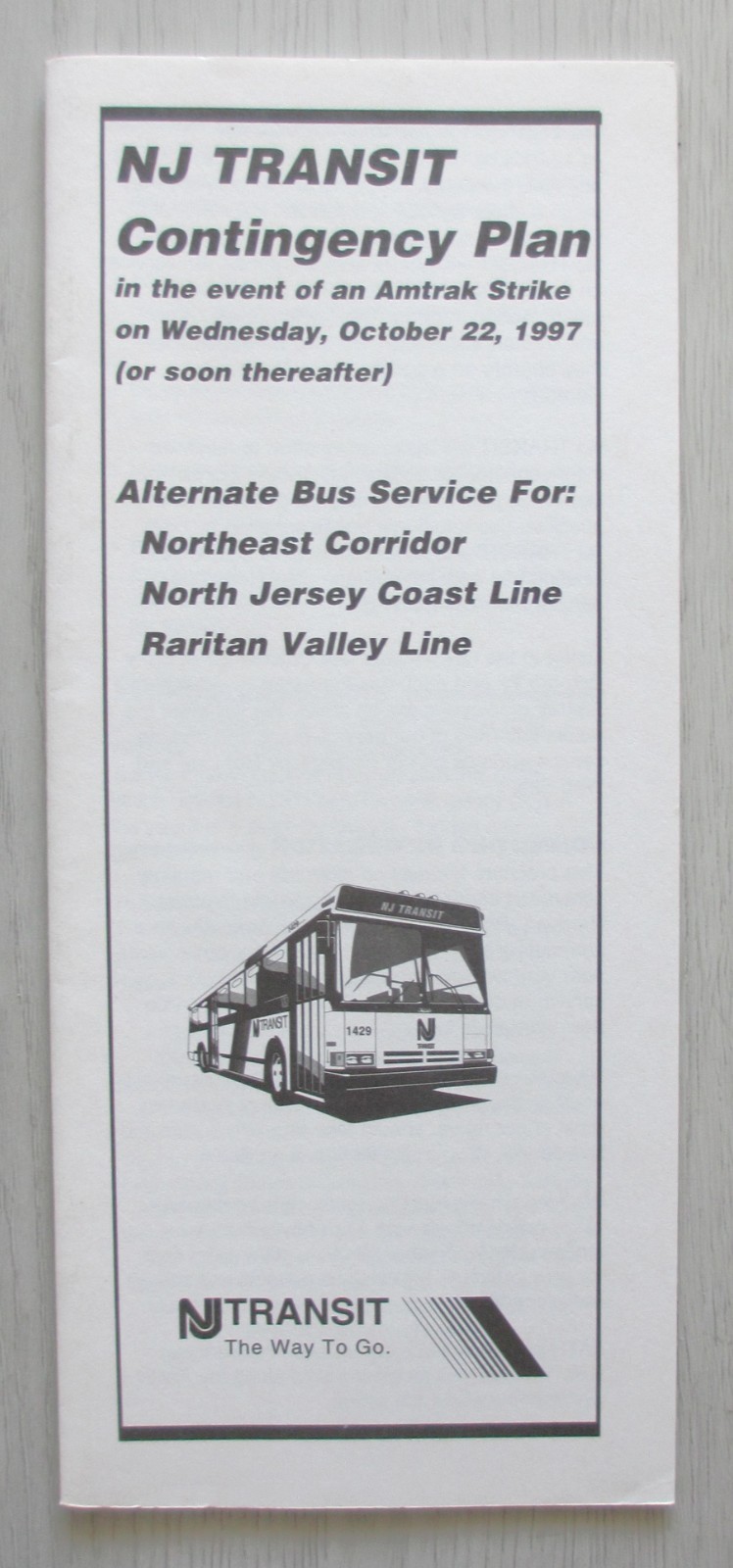 Vintage October 1997 New Jersey Transit NJT Alternate Bus Service Guide Map Book