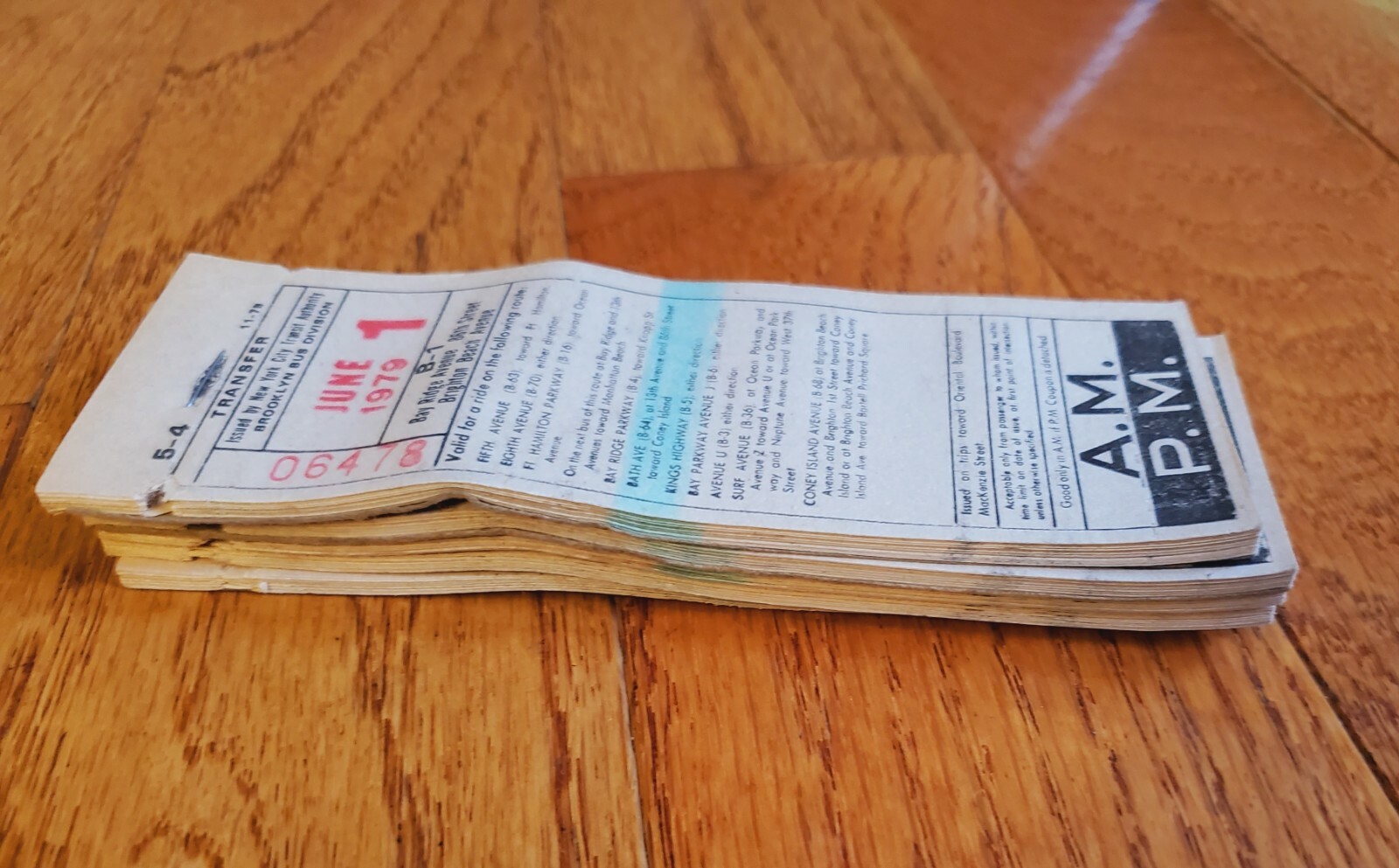 1979 NEW YORK CITY TRANSIT AUTHORITY BUS TRANSFER TICKET BOOKS BROOKLYN BMT #4