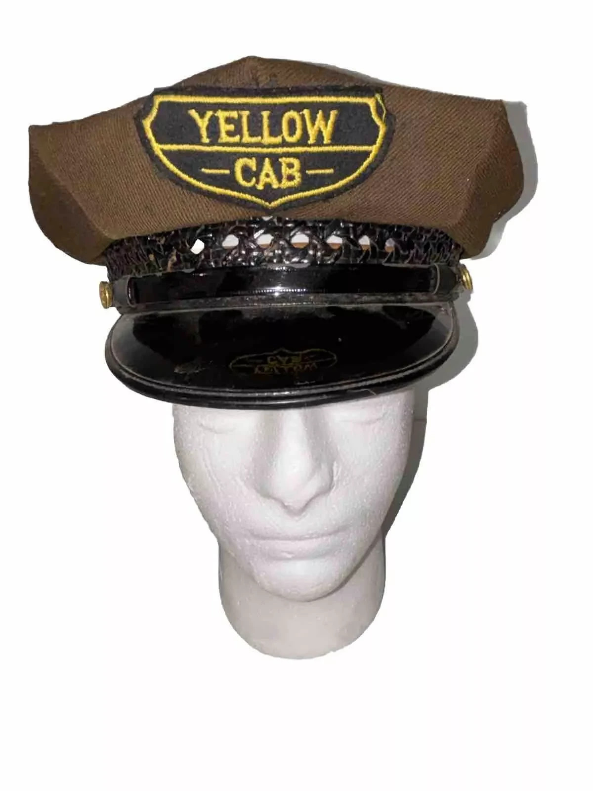 Rare 1940s Yellow Cab Taxi Hat Patch & MATCHING BUTTONS