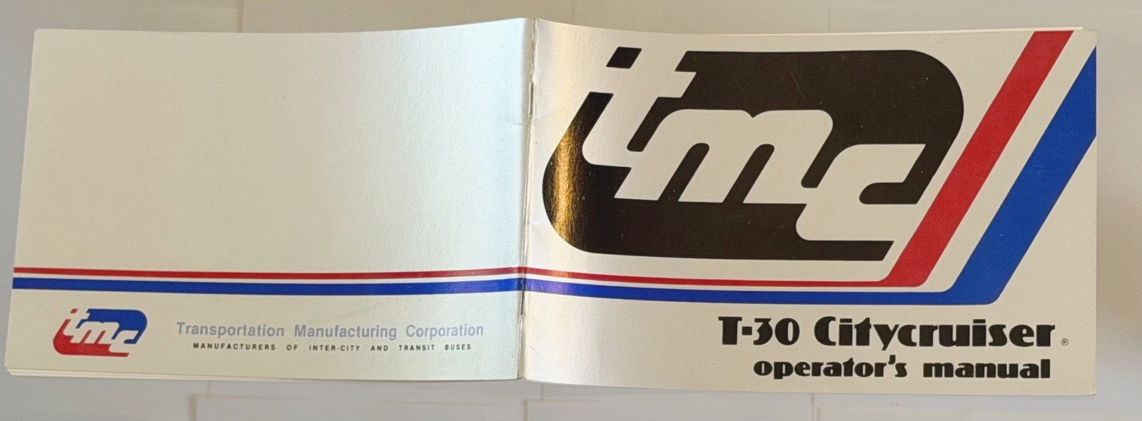 1979 GMC T-30 Citycruiser Transit Coach Operator’s Manual Transportation Mfg Cor