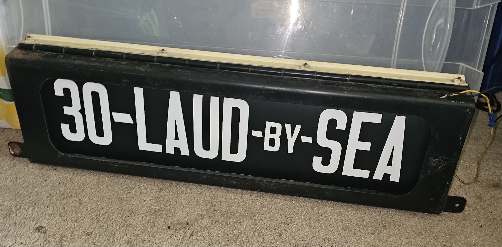 Vintage Roll Sign. Complete! Broward County Transit BCT Florida. Destination