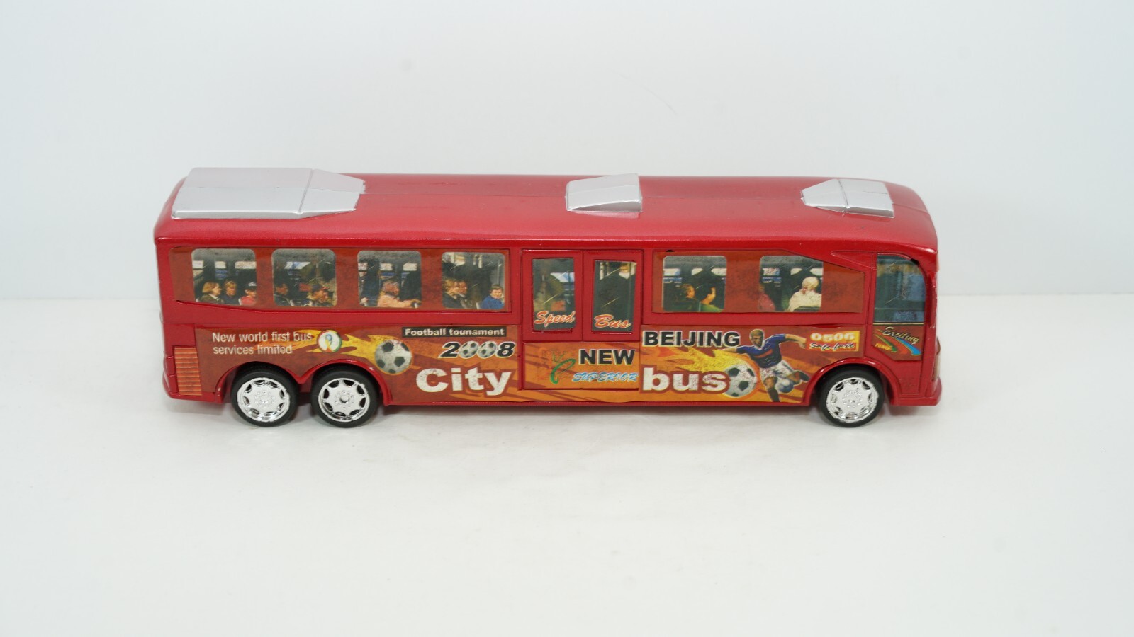 Beijing 2008 City Bus Football Tournament Push-N-Go Floor Bus B52