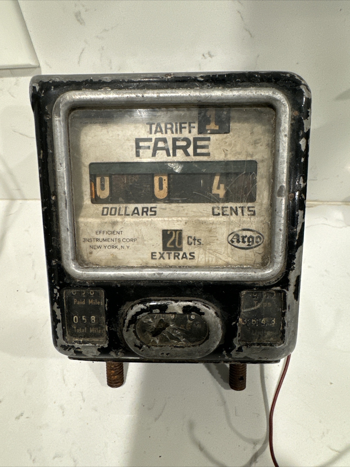 Vintage Argo Taxi Meter Fare Late 60’s Early 70’s NYC Made In German
