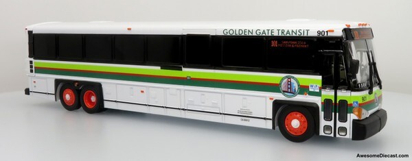 Iconic Replicas 1:50 MCI D4500CT Coach: Golden Gate Transit