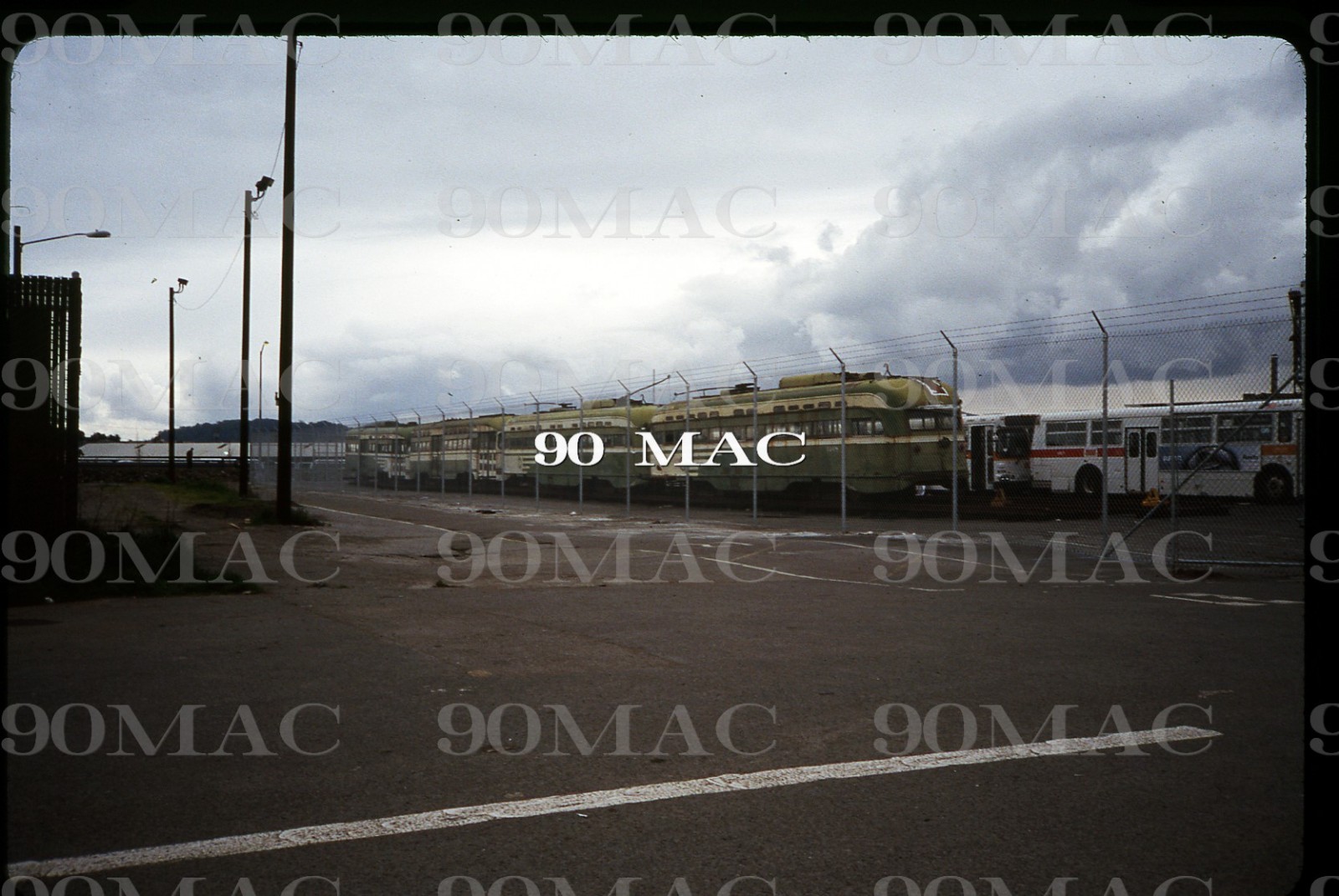 SF MUNI. Stored PCC Cars-Buses. San Francisco (CA). Original Slide 2004.