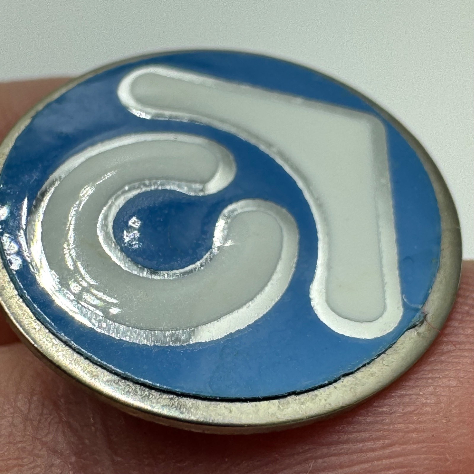 Vintage Cornwall Transit Logo Lapel Pin Blue White Round Emblem Canada
