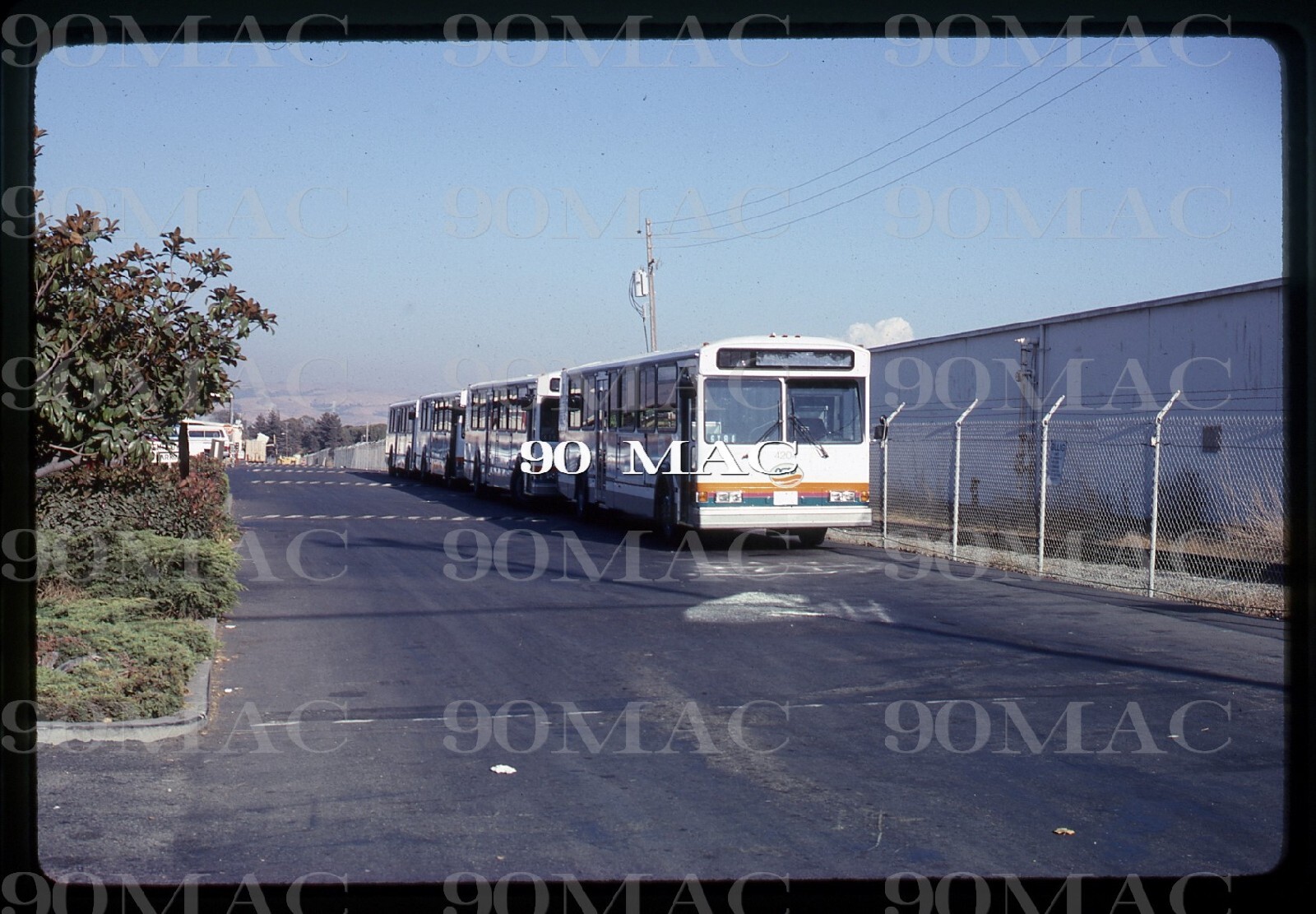 OC TRANSIT AUTHORITY. Gillig Bus #4204. Hayward (CA). Original Slide 1989.
