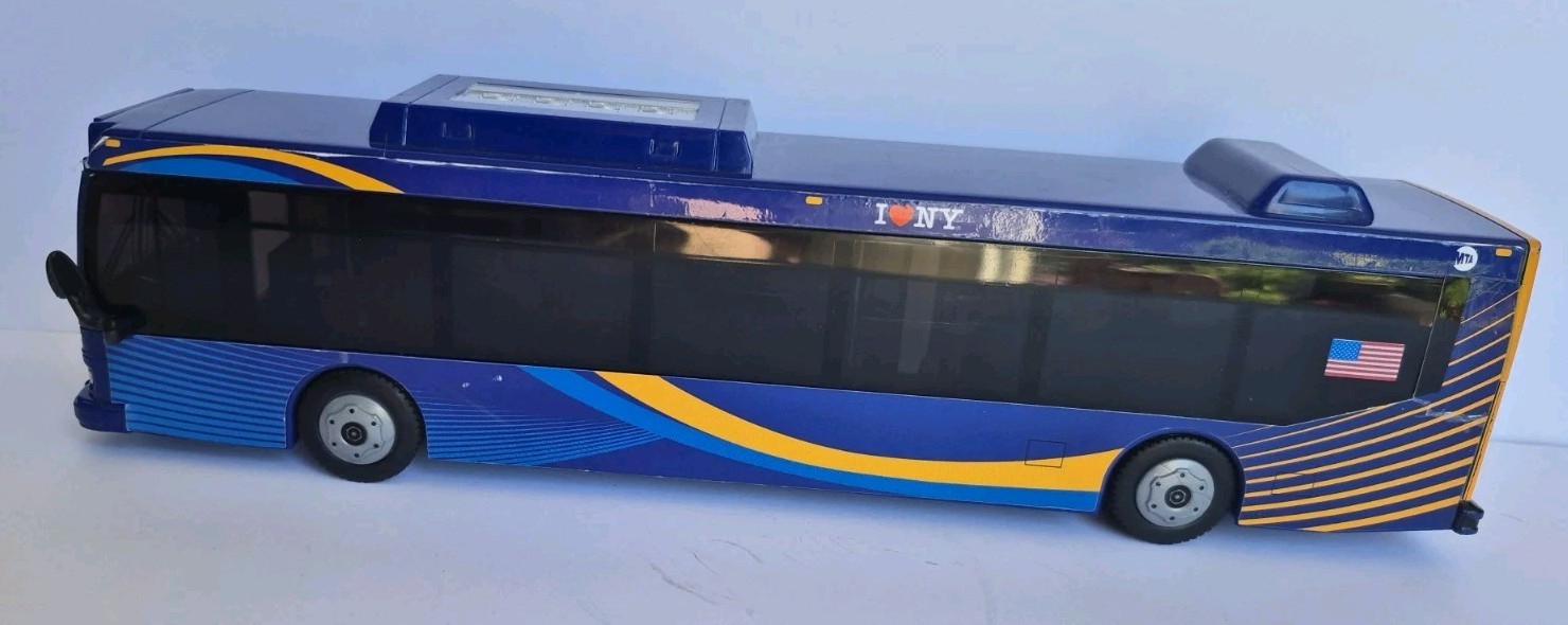 Officially Licensed MTA Bus Toy BLUE / ORANGE Back 32 ST. – 5TH AVE