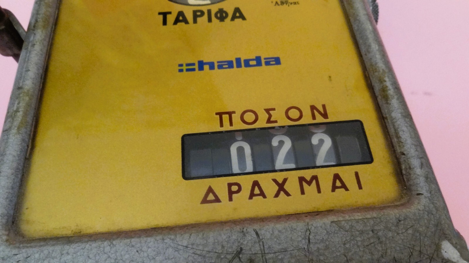 Vtg HALDA TAXIMETER GREEK METAL TAXI CAB TARIFF FARE HALDEX AB SWEDEN 197O’s