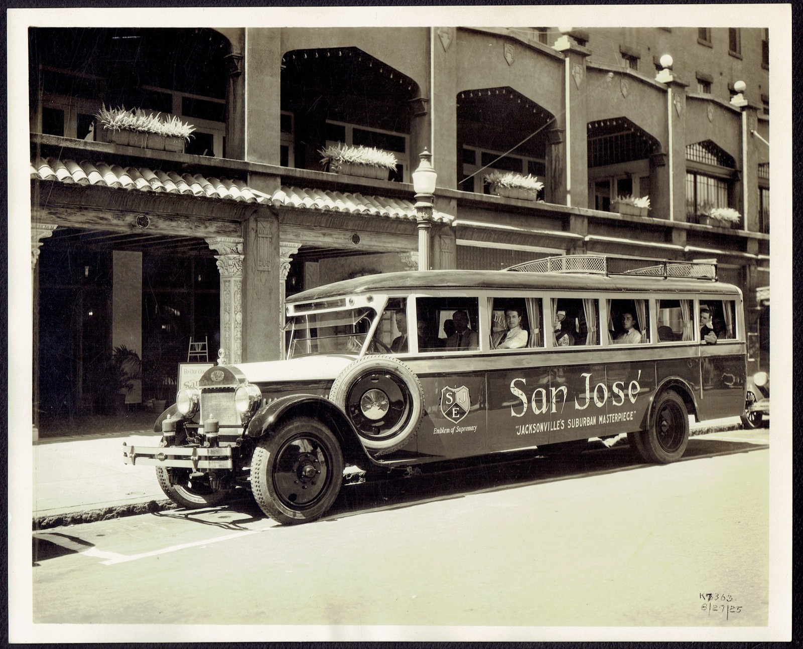 Two 1925 8x10s Mack AB Bus for SAN JOSE Jacksonville FL’s “Suburban Masterpiece”