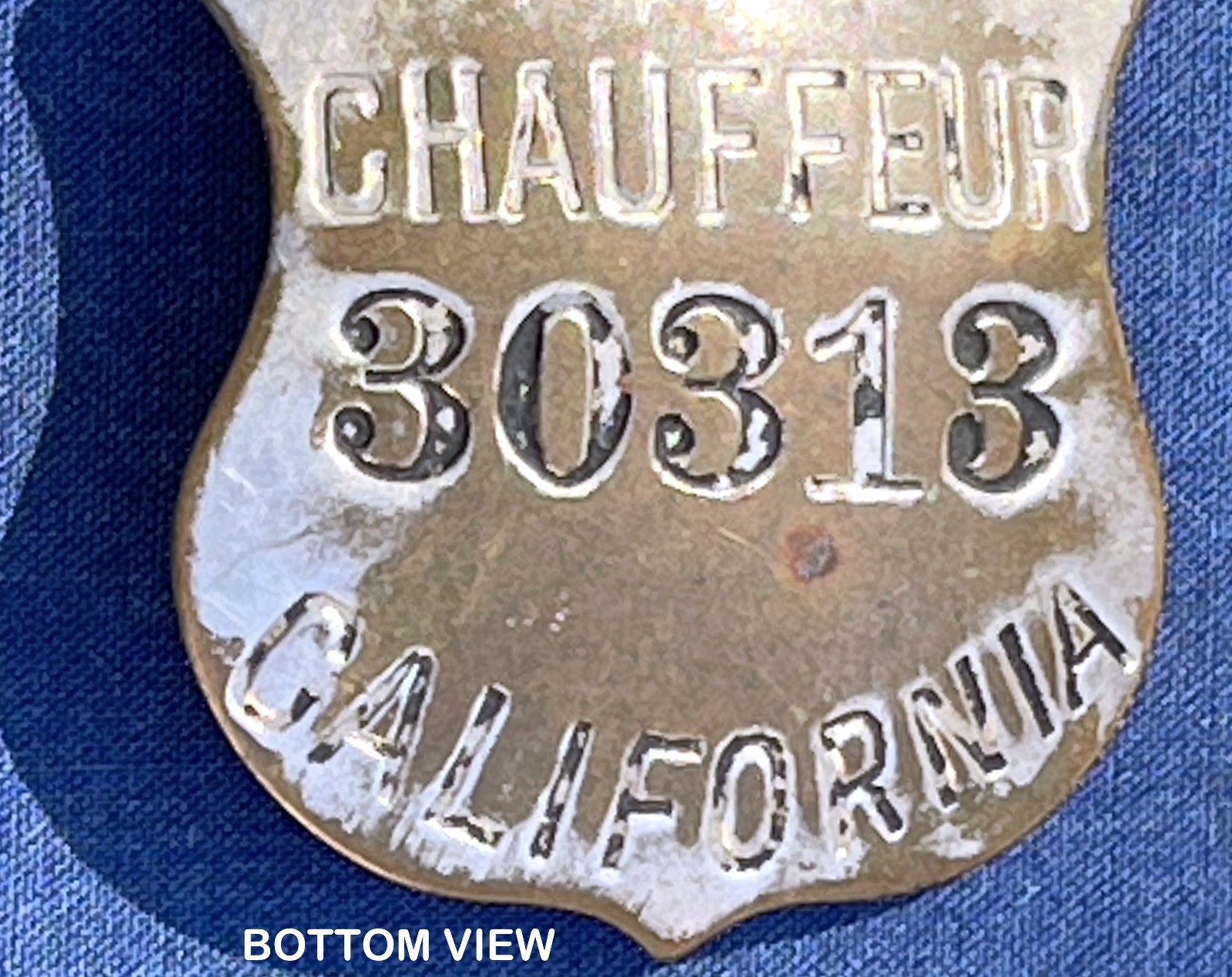 ✅ VINTAGE 1936-1937 California State Chauffeur Pin Badge CA Bus Taxi, Henry Moss