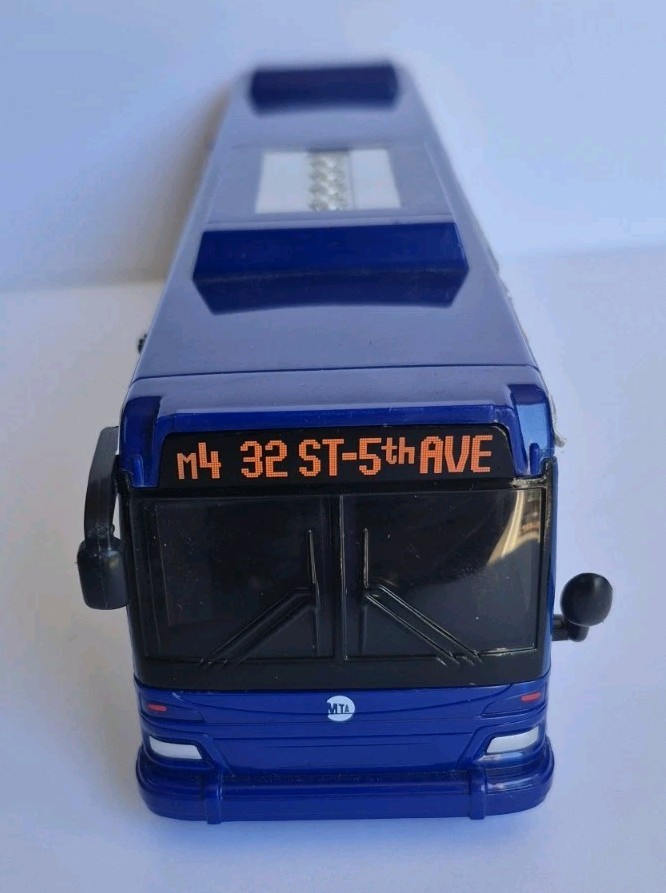 Officially Licensed MTA Bus Toy BLUE / ORANGE Back 32 ST. – 5TH AVE