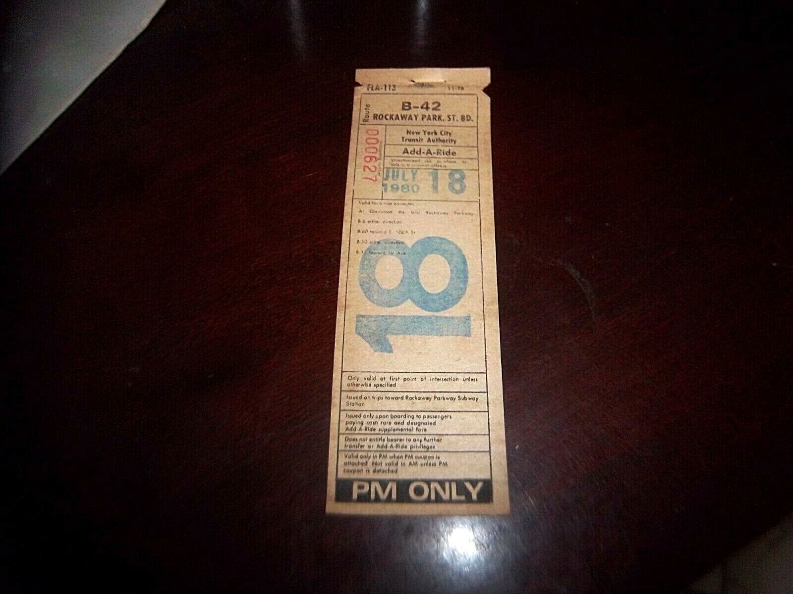 BROOKLYN NY NYC BUS TRANSFER 1980 ROCKAWAY PARKWAY SUBWAY STATION ADD-A-RIDE