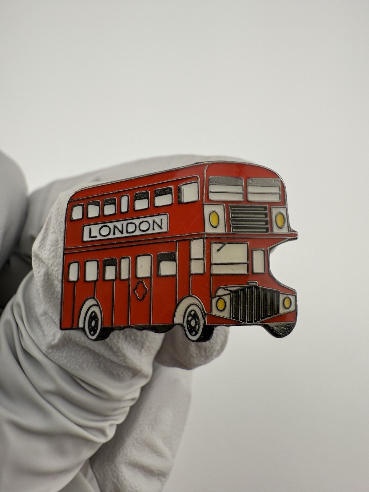 London Double Red Bus Transportation Enamel Lapel Pin