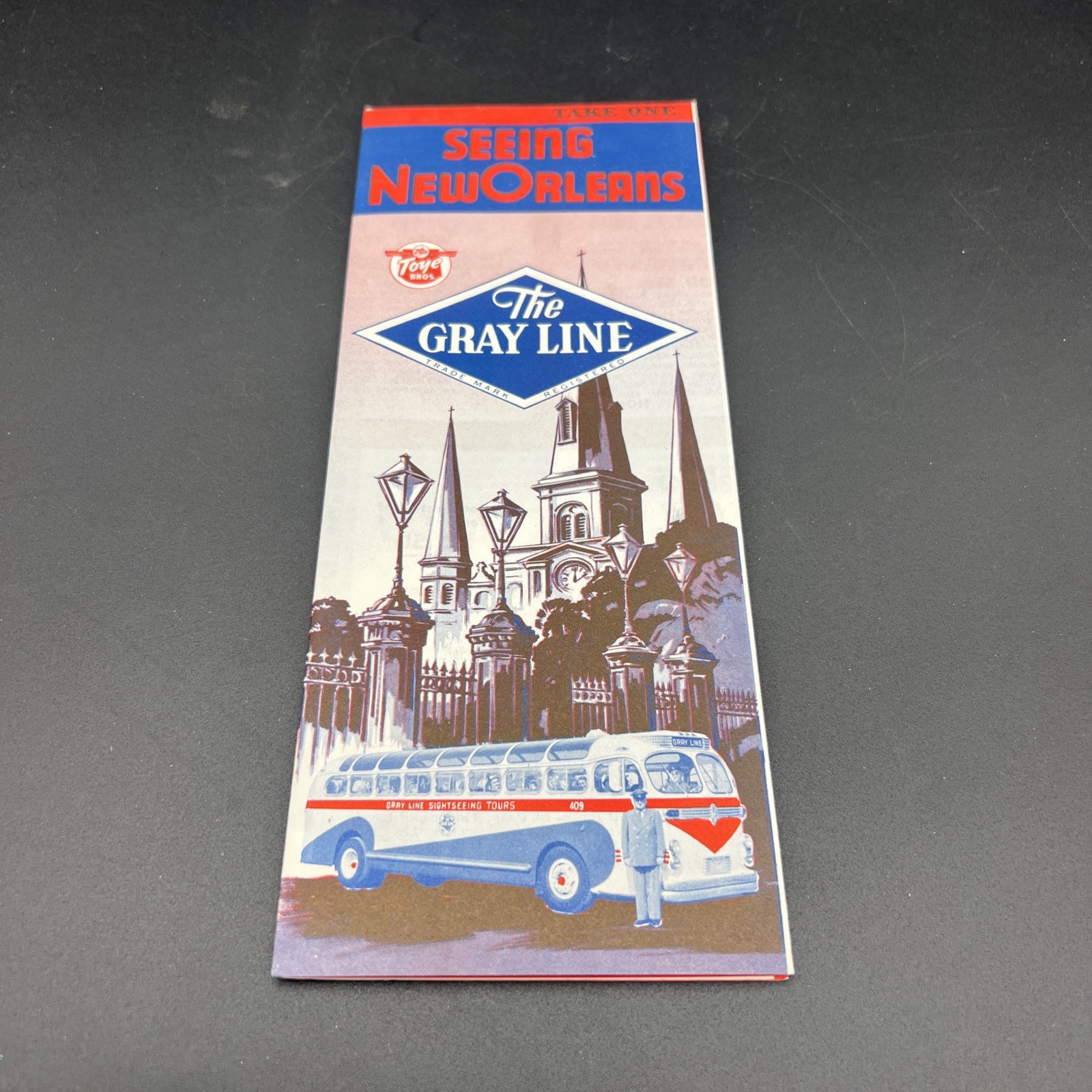 1960’s Seeing New Orleans The Gray Line Sightseeing Bus Tour Brochure Pamphlet