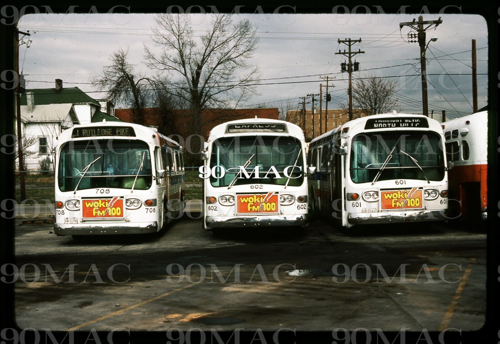 K-TRANS. GM COACH BUS #601. Knoxville (TN). Original Slide 1985.