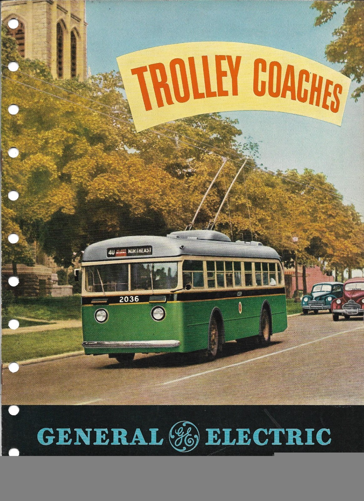 Bus Brochure – GE General Electric – Trolley Coaches – c1947 (BU229)