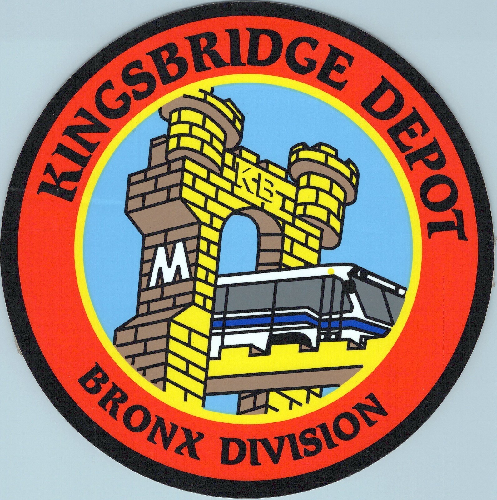 NYCTA NYC BUS DECAL STICKER KINGSBRIDGE DEPOT BRONX DIVISION NY TA MTA 7.5”