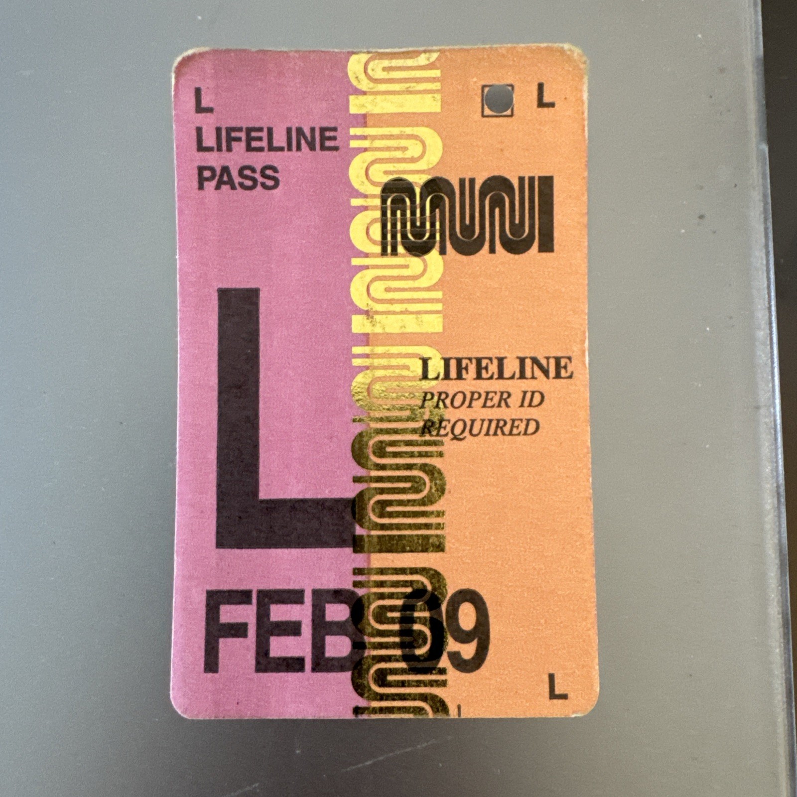 VTG 2009 San Francisco SF MUNI lifeline FAST PASS Monthly Bus Transfer TICKET