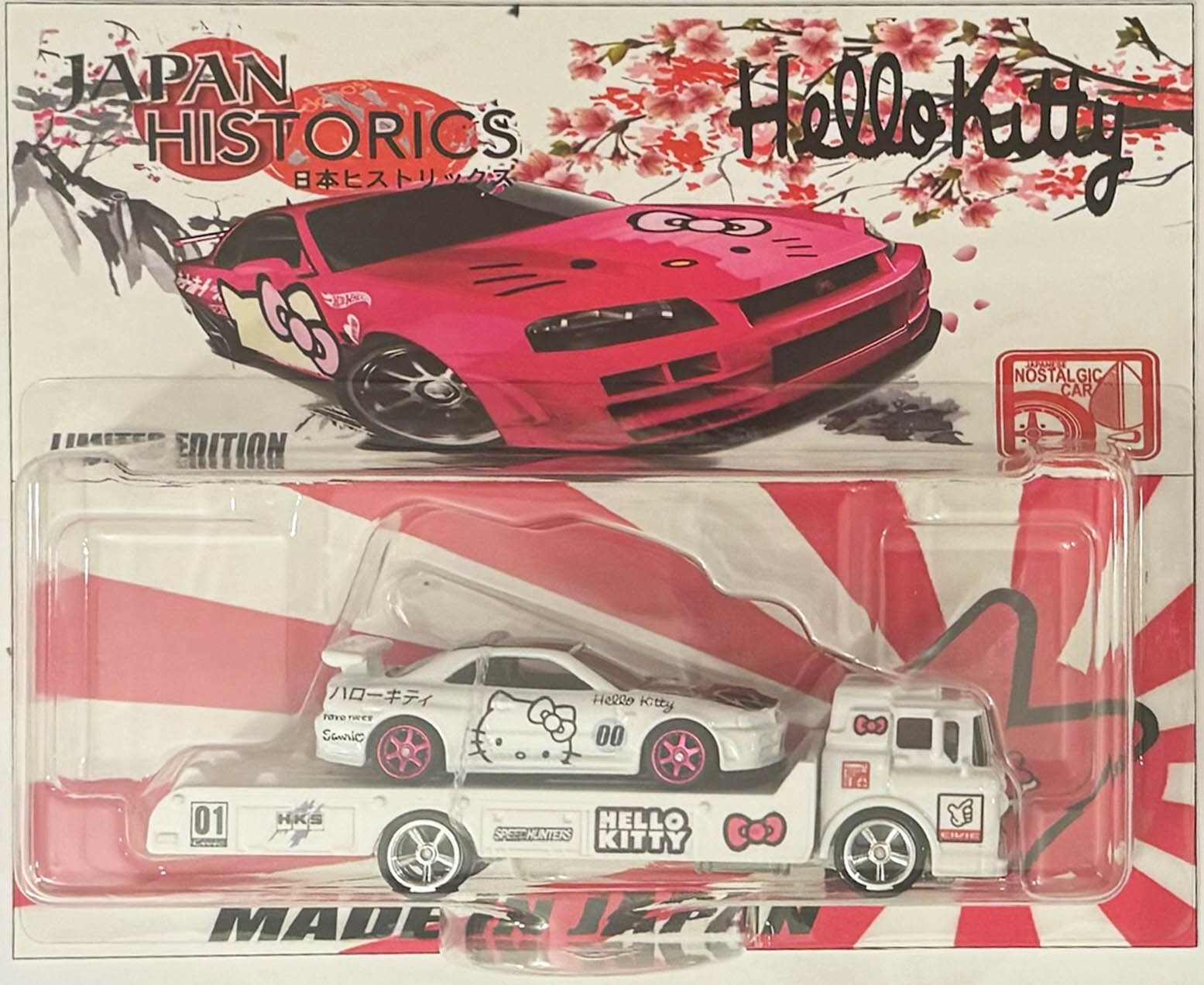 SKYLINE GT-R R34 Custom Hot Wheels Team Transport Japan/Hello Kitty Series w/RR