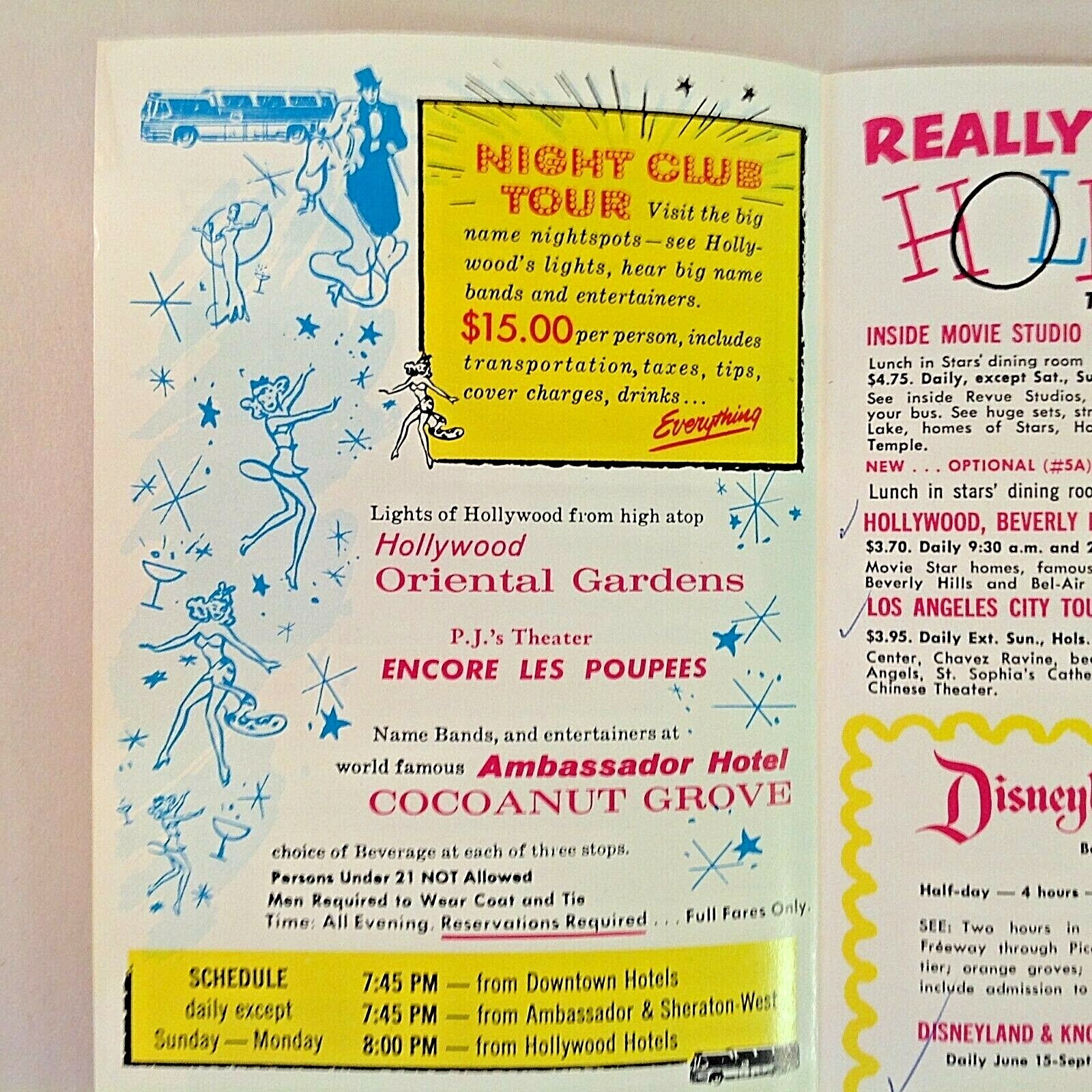 Vtg 1964 Tanner Gray Line South California Arizona Nevada Sightseeing Brochure